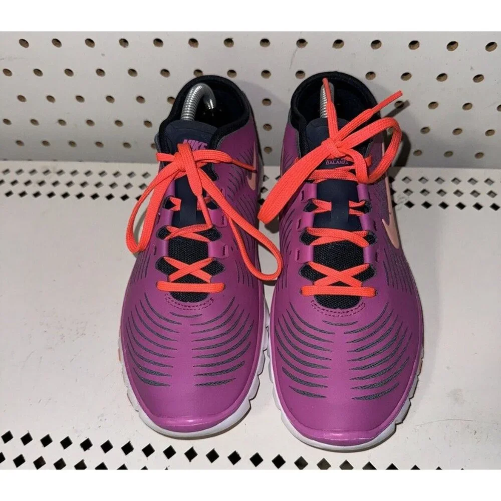 Nike Free Balanza Womens Athletic Running Training Shoes Size 6.5 Pink Blue